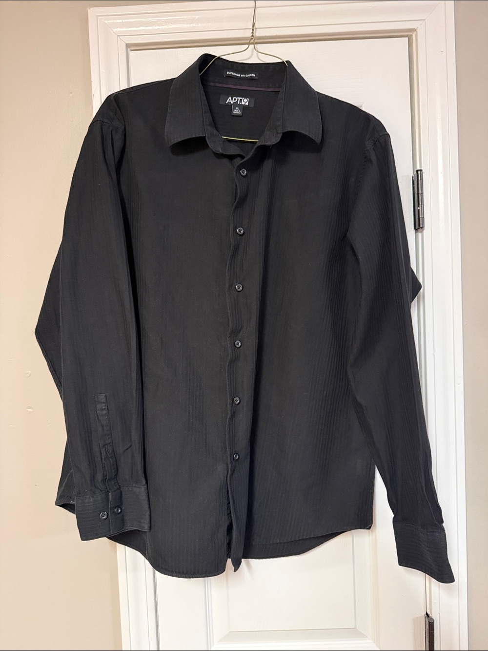Apt. 9 Black Long-Sleeve Men's Dress Shirt
